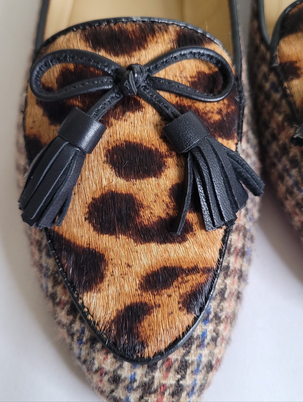 Talbots Houndstooth Tassel Driving Loafers - Picture 4 of 10